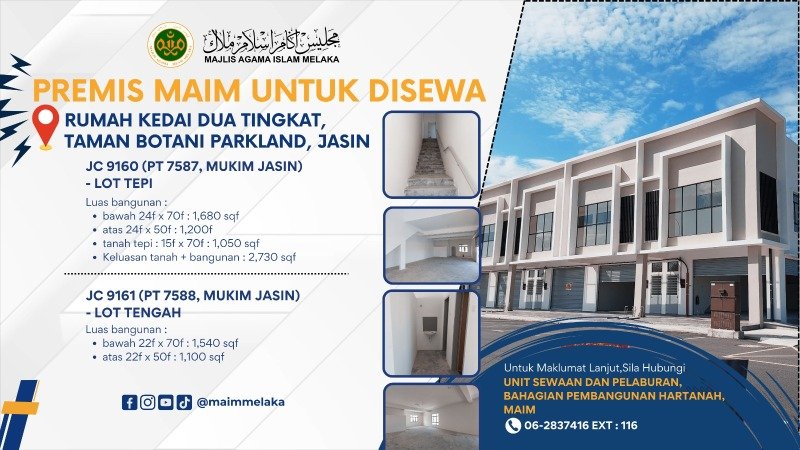 NO JC 9161 BANDAR BOTANI PARKLAND PRESINT 1  , BEMBAN 77200